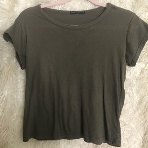 Olive green crop top